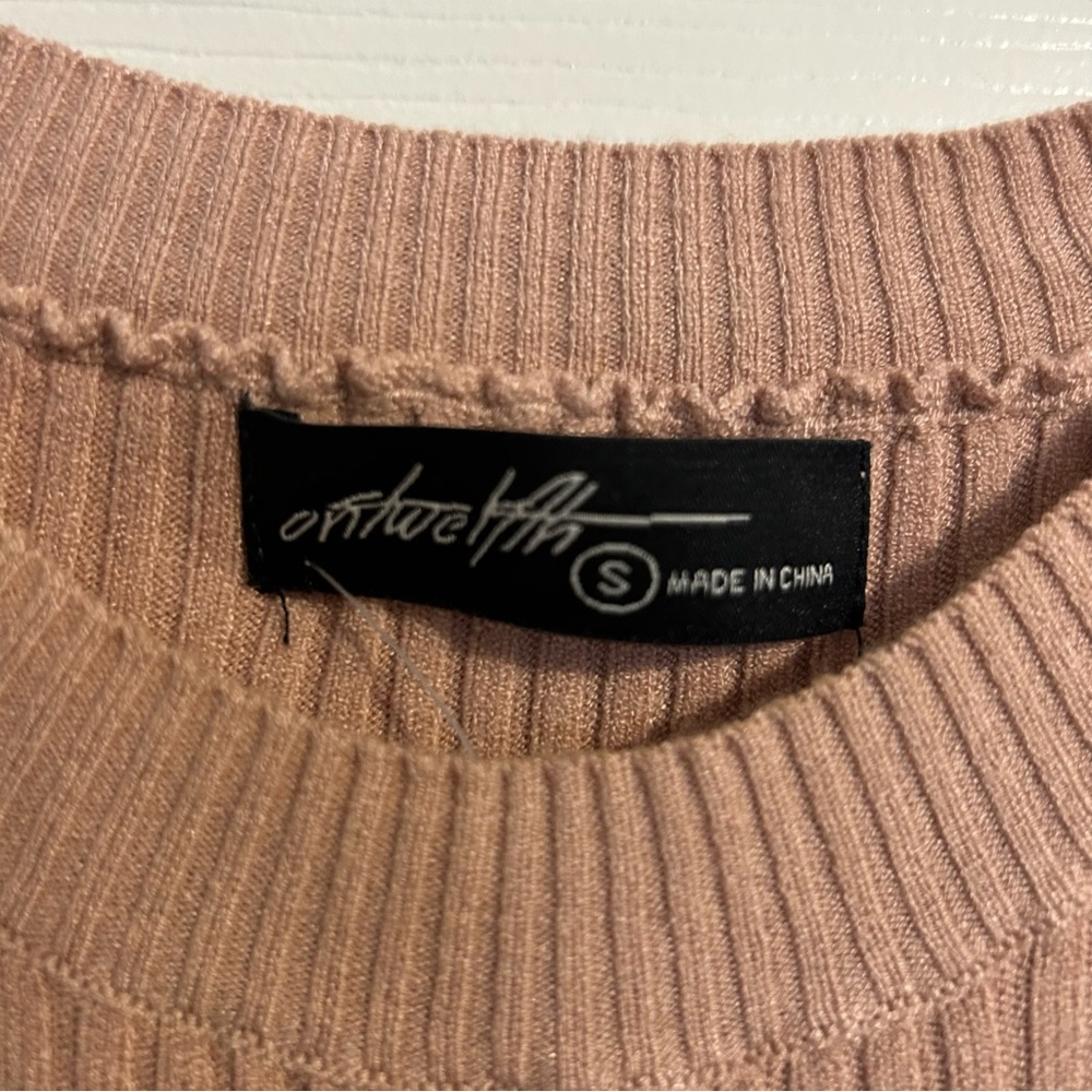 NWT Versona Ontwelfth Pink Ribbed Puff Cinched Sleeves Classy Blouse - Picture 6 of 10
